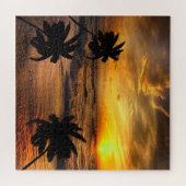 ZONSONDERGANGEN OCEAN SCENERY-NATUUR KASTEN LEGPUZZEL (Horizontaal)