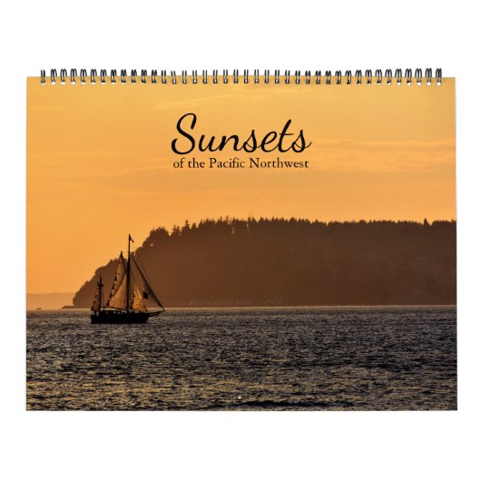 Zonsondergangen van de Pacific Northwest Kalender (Hoes)