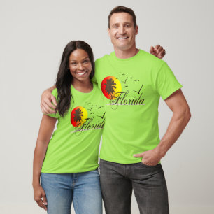Zonsondergangen van Florida en Seagulls T-shirt