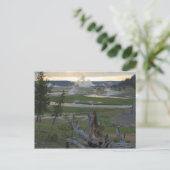 Zonsondergangen van geelsteen briefkaart (Staand voorkant)