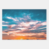Zonsondergangs wolken inpakpapier vel (Voorkant 3)