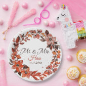 Zonsondergangsbloemen Papieren Bordje (Feest)