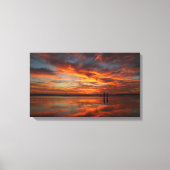 zonsondergangspiegel canvas afdruk (Voorkant)