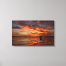 zonsondergangspiegel canvas afdruk