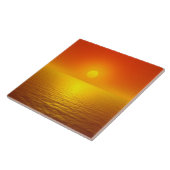 Zonsondergangsreflectie Tegeltje (Zijkant)