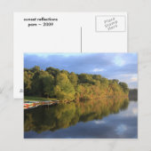 zonsondergangsreflecties briefkaart (Voorkant / Achterkant)