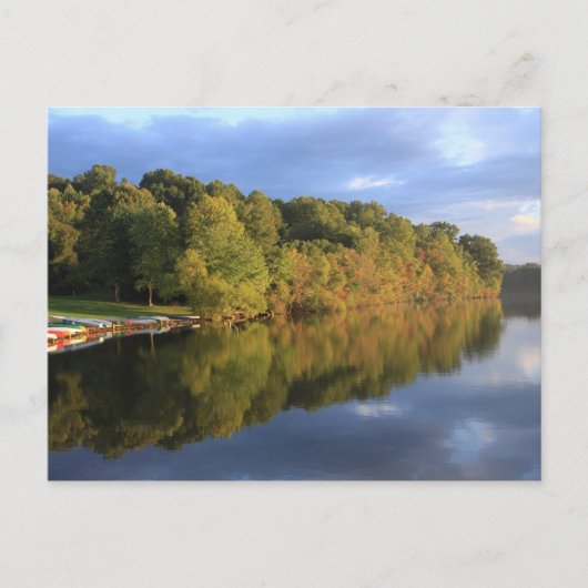 zonsondergangsreflecties briefkaart (Voorkant)