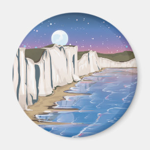 Zonsondergangsrotsen aan de Oceaan Magneet