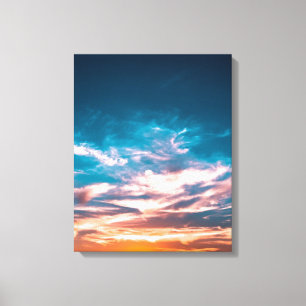 Zonsondergangswolken Canvas Afdruk