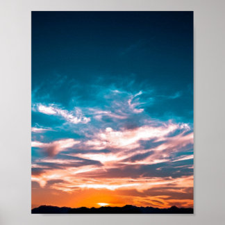 Zonsondergangswolken Poster