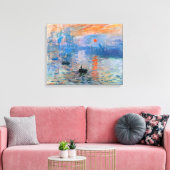 Zonsopgang, 1872, Claude Monet Canvas Afdruk (Insitu (Woonkamer))