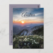 Zonsopgang bij Ebensee Oostenrijk Briefkaart (Voorkant / Achterkant)