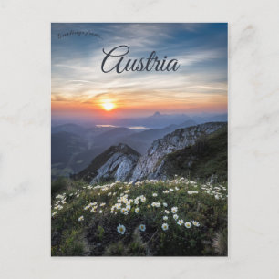 Zonsopgang bij Ebensee Oostenrijk Briefkaart