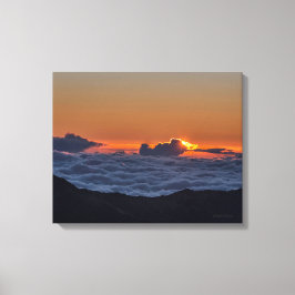 Zonsopgang bij Haleakala foto op gewikkeld doek Canvas Afdruk