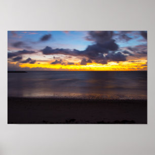Zonsopgang bij Jetty Park, Fort Pierce, Florida Poster