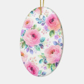 Zonsopgang Bloem Boho Aangepaste Naam Ontwerp Keramisch Ornament (Links)