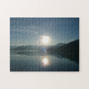 Zonsopgang boven College Fjord Alaska Fotografie Legpuzzel