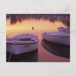 Zonsopgang boven de haven van Stari Grad met visse Briefkaart