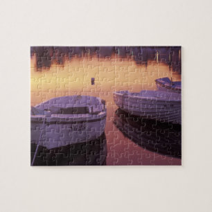 Zonsopgang boven de haven van Stari Grad met visse Legpuzzel