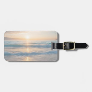 Zonsopgang boven het strand bagagelabel