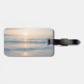 Zonsopgang boven het strand bagagelabel (Achterkant horizontaal)