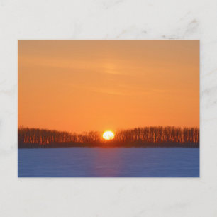 Zonsopgang boven Prairie Manitoba, Canada Briefkaart