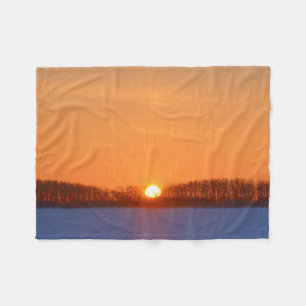 Zonsopgang boven Prairie   Manitoba, Canada Fleece Deken