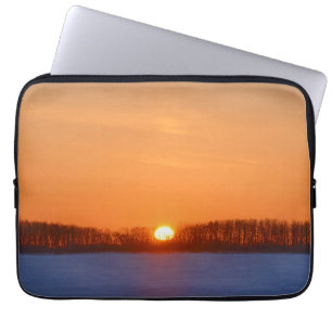 Zonsopgang boven Prairie Manitoba, Canada Laptop Sleeve