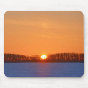 Zonsopgang boven Prairie   Manitoba, Canada Muismat