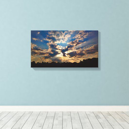 zonsopgang canvas afdruk (Insitu (Houten vloer))