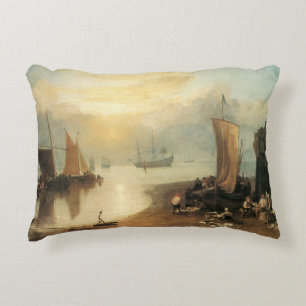 Zonsopgang door damp van Joseph Turner Decoratief Kussen