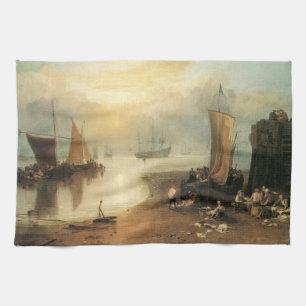 Zonsopgang door damp van Joseph Turner Theedoek