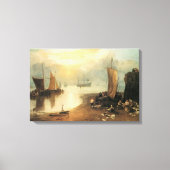Zonsopgang door nevel van Joseph Turner Canvas Afdruk (Voorkant)