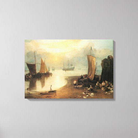 Zonsopgang door nevel van Joseph Turner Canvas Afdruk (Voorkant)