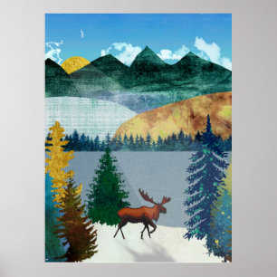 Zonsopgang Eland Poster