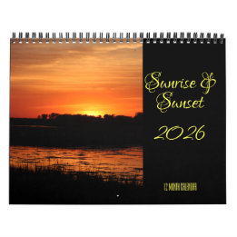 Zonsopgang en zonsondergang 2026 Kalender