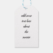 Zonsopgang foto cadeau label cadeaulabel (Achterkant)