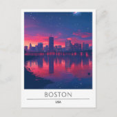 Zonsopgang in Boston Massachusetts Verenigde State Briefkaart (Voorkant)