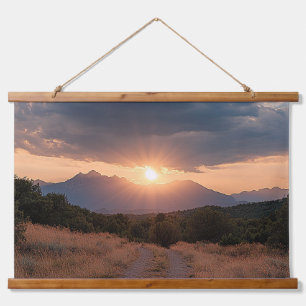Zonsopgang in de Rocky Mountains Hangend Wandkleed