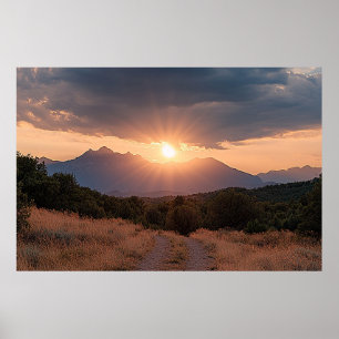 Zonsopgang in de Rocky Mountains Poster