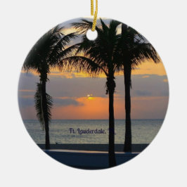Zonsopgang in Ft. Lauderdale Keramisch Ornament