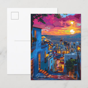 Zonsopgang in Guanajuato Mexico Reizen Briefkaart