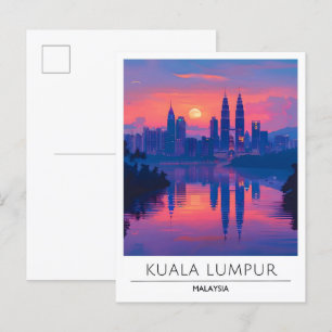 Zonsopgang in Kuala Lumpur Maleisië Reizen Briefkaart