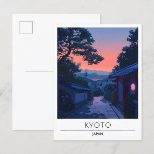 Zonsopgang in Kyoto Japan Reizen Briefkaart