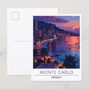 Zonsopgang in Monte Carlo Monaco Reizen Briefkaart