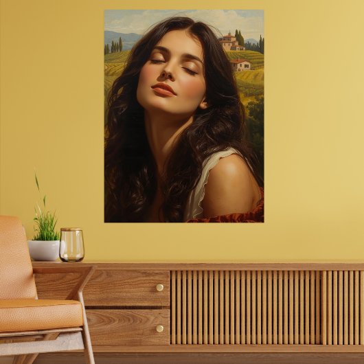 Zonsopgang in Toscane Poster (Woonkamer 2)