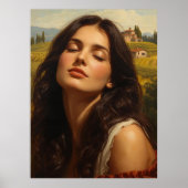 Zonsopgang in Toscane Poster (Voorkant)