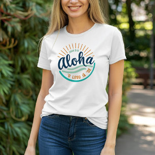 Zonsopgang "Jezus houdt van je" Hawaiaans T-shirt