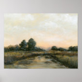 Zonsopgang Landschap met River Fine Art Poster (Voorkant)