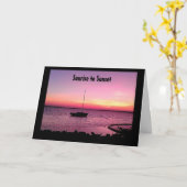 ZONSOPGANG NAAR ZONSONDERGANG TWEELING - GELUKKIGE KAART (Gele Bloem)